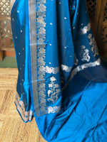Blue pure zatin Banarasi silk saree - RAZ2F