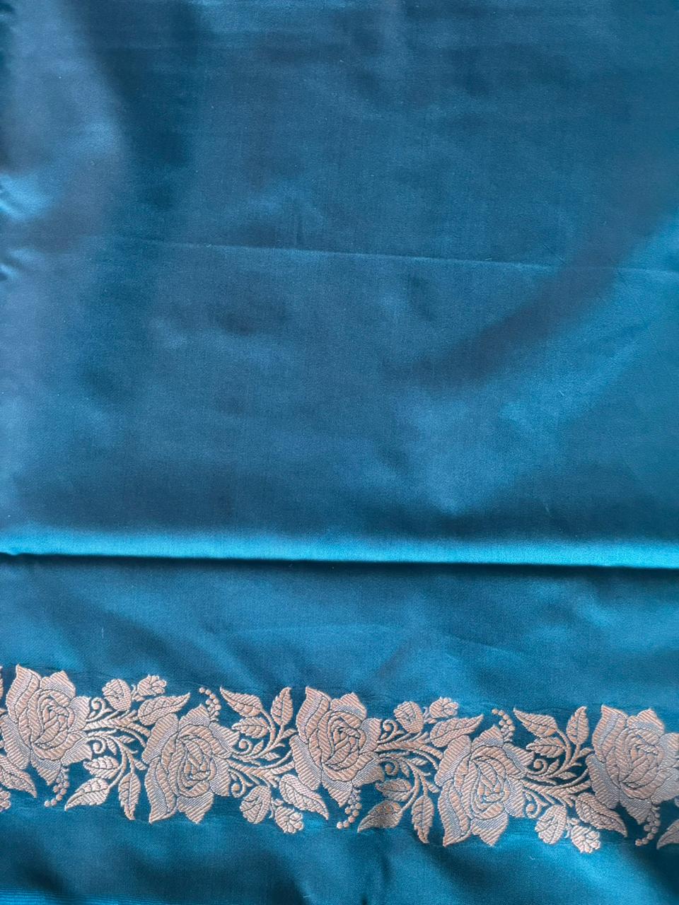 Blue pure zatin Banarasi silk saree - RAZ2F
