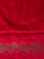Red pure zatin Banarasi silk saree - RAZ2I