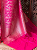 Rani pink Katan Banarasi silk saree - RAZ3B