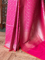 Rani pink Katan Banarasi silk saree - RAZ3B