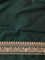 Bottle green Katan Banarasi silk saree - RAZ3C