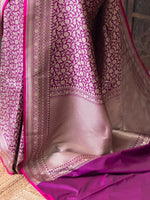 Wine shade Katan Banarasi silk saree - RAZ3E