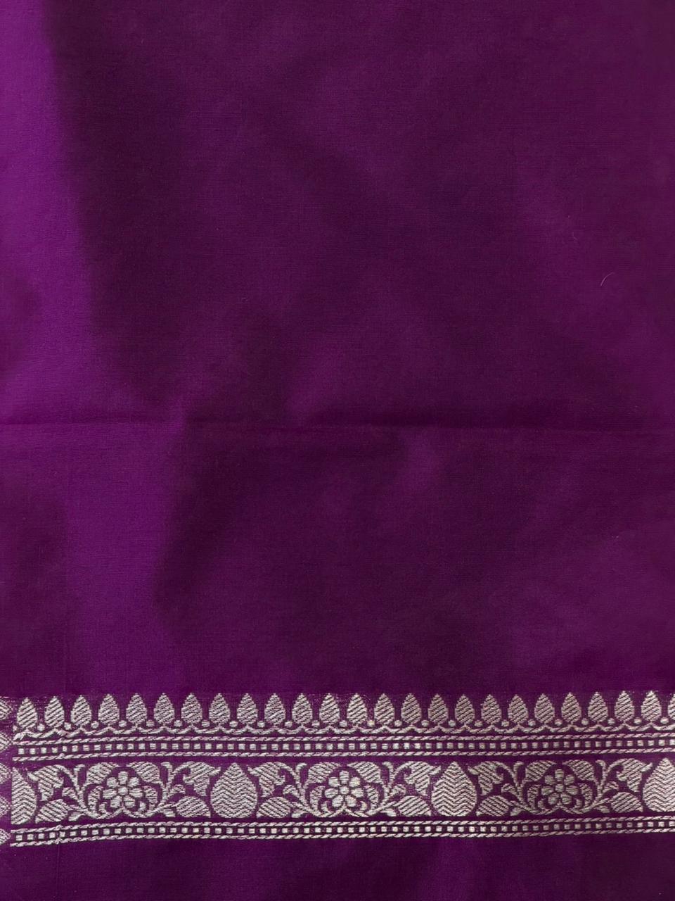 Wine shade Katan Banarasi silk saree - RAZ3E