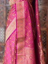 Magenta pure Jamwar Tanchui banarasi saree: PBR56D2