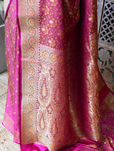 Magenta pure Jamwar Tanchui banarasi saree: PBR56D2