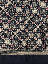 Black crepe silk saree- PBR46
