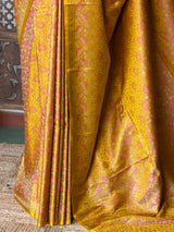 yellow pure Jamwar Tanchui banarasi saree: PBR56E5