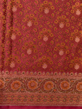 Maroon pure Jamwar Tanchui banarasi saree: PBR56D2