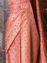 Peach pure Jamwar Tanchui banarasi saree: PBR56E1