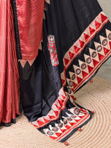 Maroon crepe silk saree- PBR46A