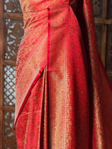 Magenta pure Jamwar Tanchui banarasi saree: PBR56E3