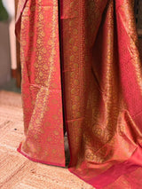 Maroon pure Jamwar Tanchui banarasi saree: PBR56E4