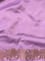 Lavender pure zatin Banarasi silk saree - RAZ2M