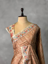 chicku Shade semi tusser saree- PBR45