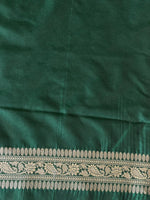 Dark Green Katan Banarasi silk saree - RAZ3F