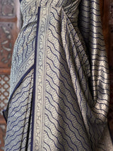 Deep blue Katan Banarasi silk saree - RAZ3I