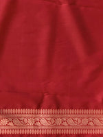 Red Katan Banarasi silk saree - RAZ3J