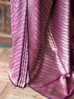 Purple Katan Banarasi silk saree - RAZ3K
