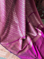 Purple Katan Banarasi silk saree - RAZ3K