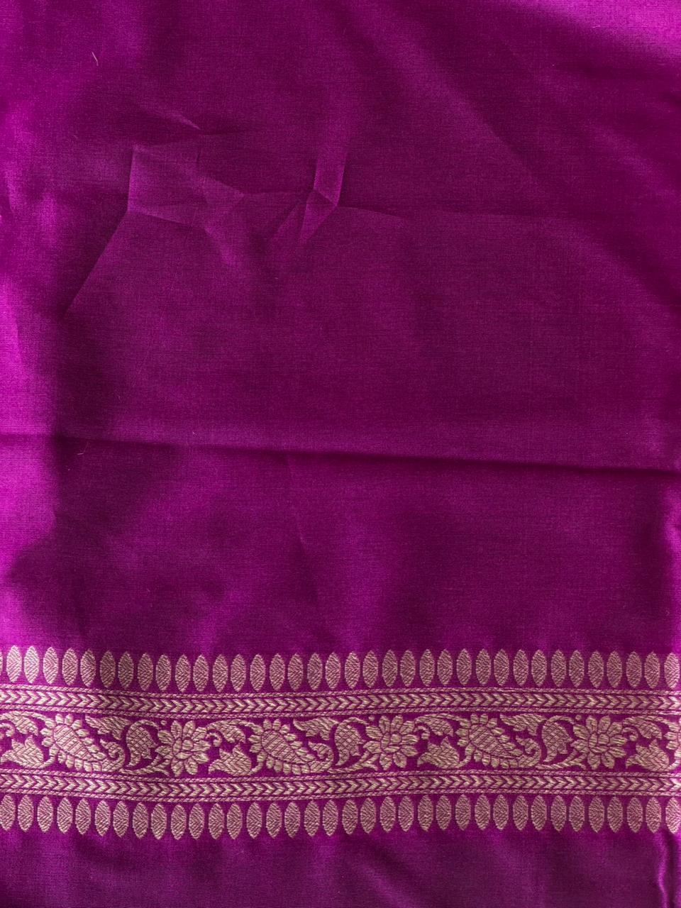 Purple Katan Banarasi silk saree - RAZ3K
