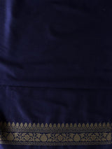 Deep blue Katan Banarasi silk saree - RAZ3M