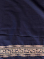 Deep blue Katan Banarasi silk saree - RAZ3O