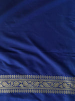 Royal blue Katan Banarasi silk saree - RAZ3V