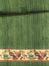 Green semi tusser saree- PBR45J