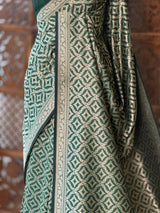 Dark Green Katan Banarasi silk saree - RAZ3W