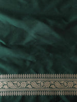 Dark Green Katan Banarasi silk saree - RAZ3W