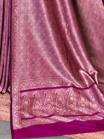 Magenta Katan Banarasi silk saree - RAZ3P