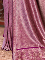 Magenta Katan Banarasi silk saree - RAZ3P