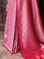 Rani pink Katan Banarasi silk saree - RAZ4