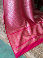 Rani pink Katan Banarasi silk saree - RAZ4