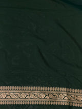 Dark Green Katan Banarasi silk saree - RAZ3Q