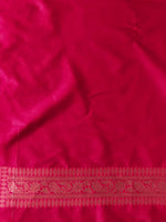 Reddish pink Katan Banarasi silk saree - RAZ4A