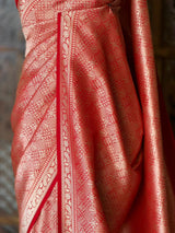 Red Katan Banarasi silk saree - RAZ3R