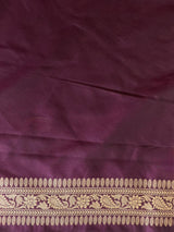 Deep Purple Katan Banarasi silk saree - RAZ3S
