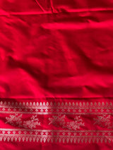 Red zatin Banarasi silk saree - RAZ1IC