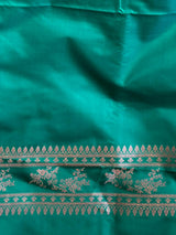 Peacock Blue zatin Banarasi silk saree - RAZ1ID
