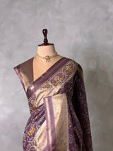 Olive Green silk cotton saree- PBR49B