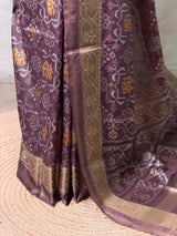 Olive Green silk cotton saree- PBR49B