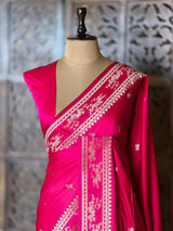 Rani Pink zatin Banarasi silk saree - RAZ1IG