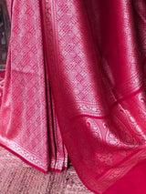 Rani pink Katan Banarasi silk saree - RAZ3U