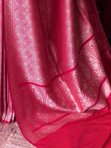 Rani pink Katan Banarasi silk saree - RAZ3U