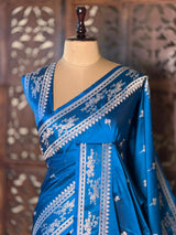 Blue zatin Banarasi silk saree - RAZ1IH