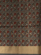Blue silk cotton saree- PBR49E
