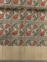 Dark Grey silk cotton saree- PBR49F