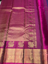 violet and magenta Pure Vintage Kanchipuram Silk saree - PPURE124